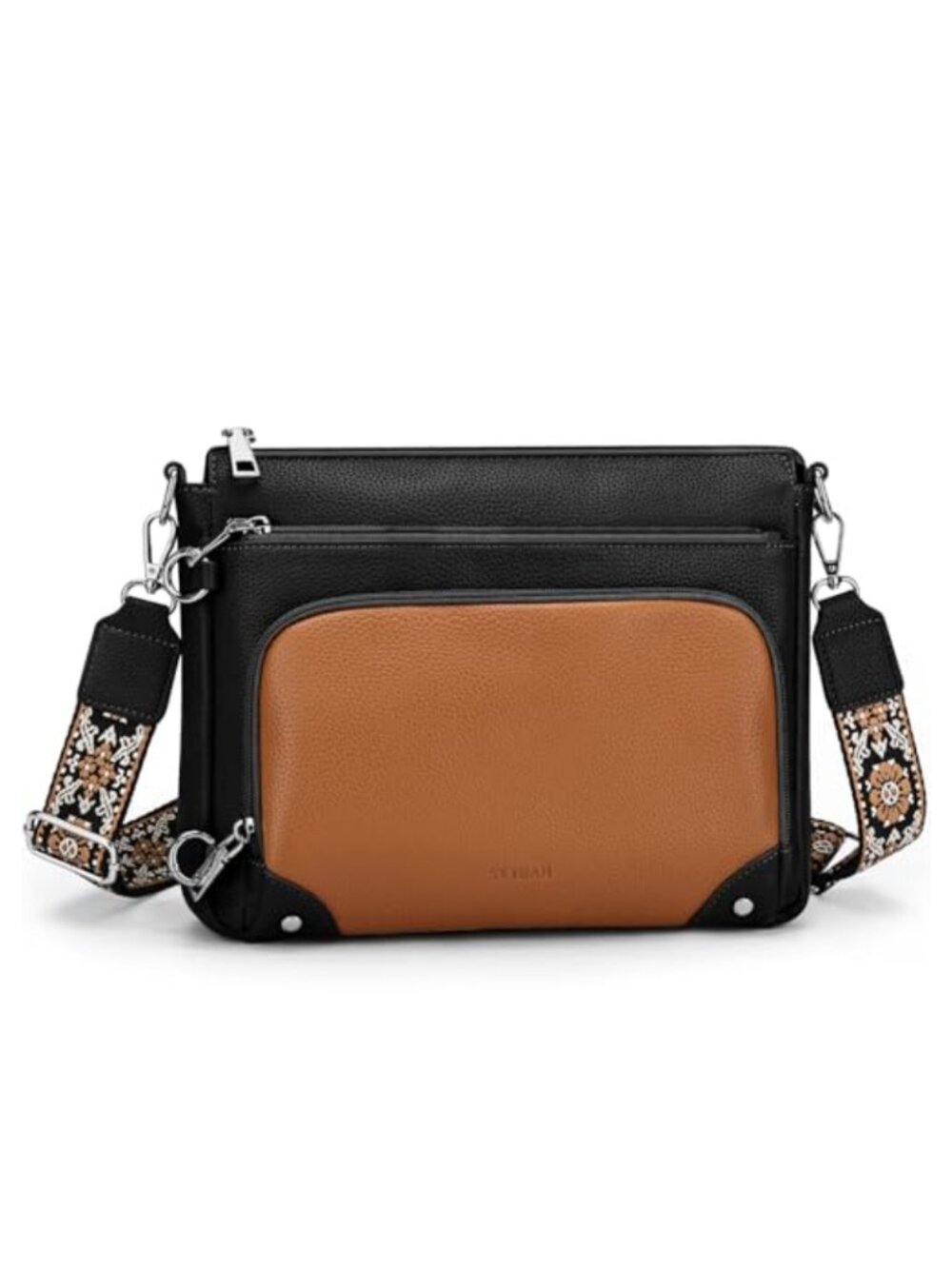RFID Blocking Anti-Theft Crossbody Bag with Built-In Wallet